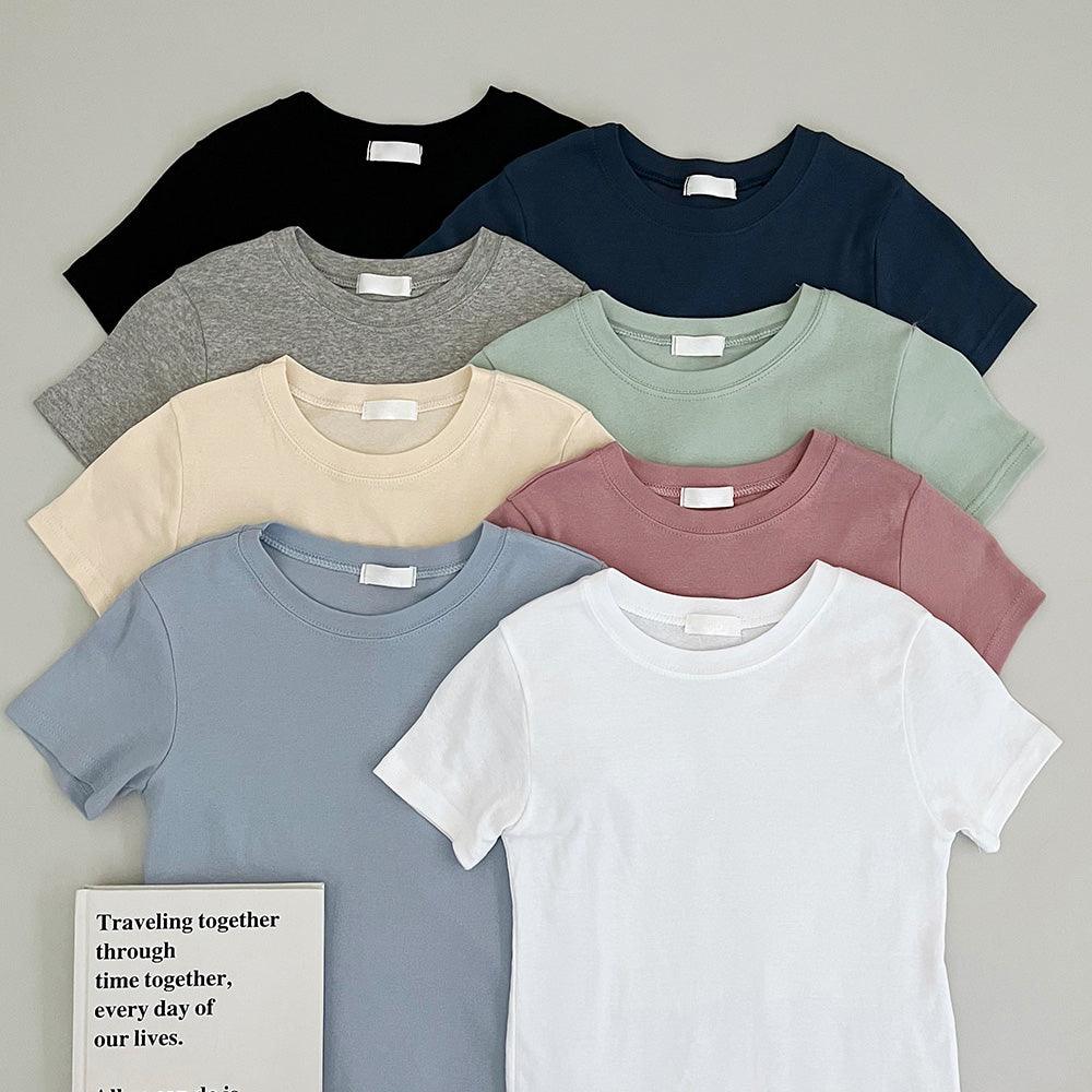 【Daily】韓製修身素色T恤<KR>(8color) - IKIMSTORE