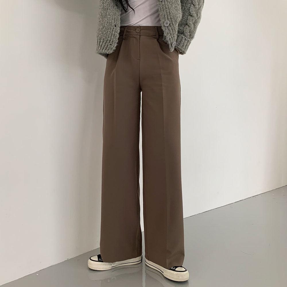 【高腰/5色】一年365日都好穿的西裝褲(S~XL) - IKIMSTORE