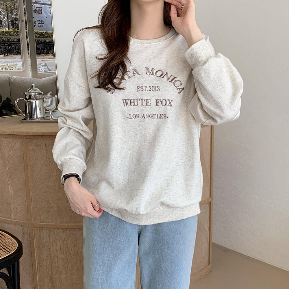 韓製Monica刺繡衛衣<KR> - IKIMSTORE