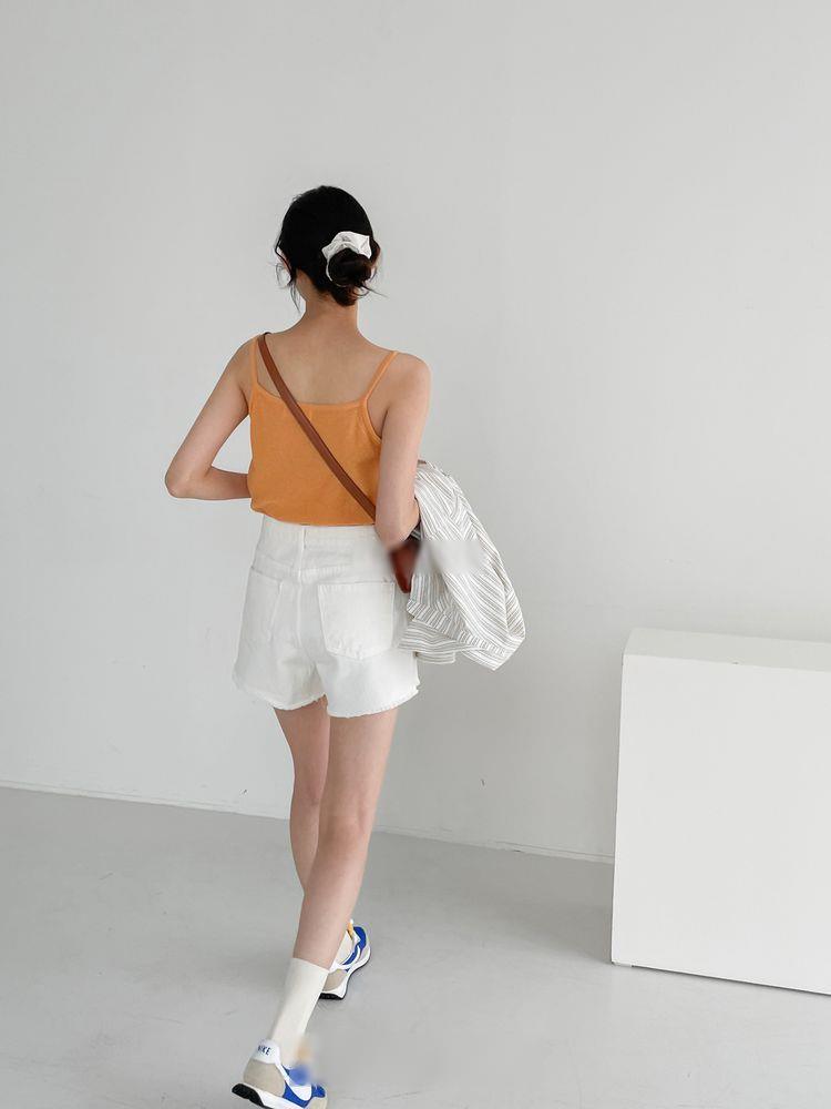 韓製不修邊牛仔短褲<KR>(S-XL) - IKIMSTORE