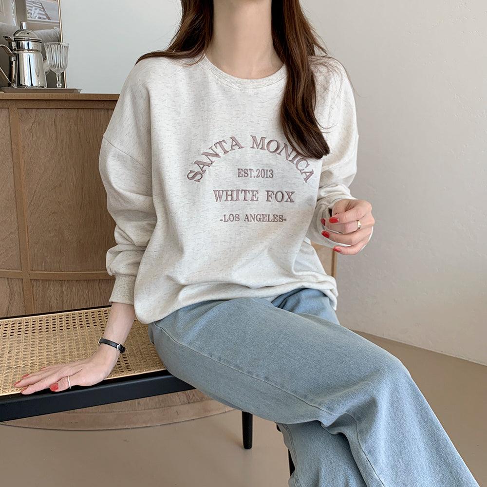 韓製Monica刺繡衛衣<KR> - IKIMSTORE
