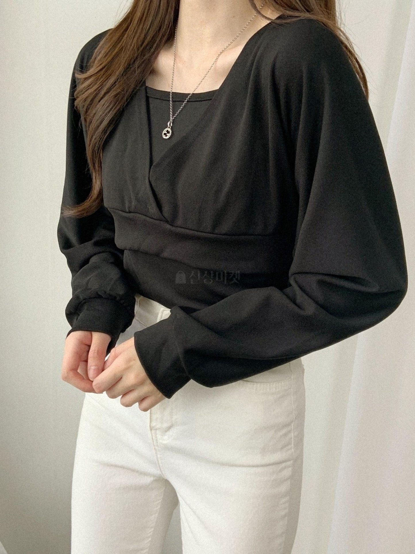 【套裝】韓製背心+交叉長袖T恤SET<KR> - IKIMSTORE