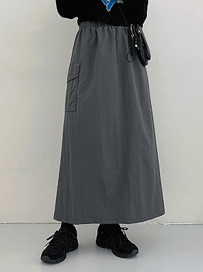 【輕盈料】日系工裝口袋長裙<KR> - IKIMSTORE