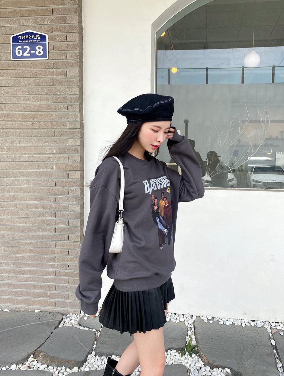 【現貨】韓製明線牛仔貝雷帽<KR> - IKIMSTORE