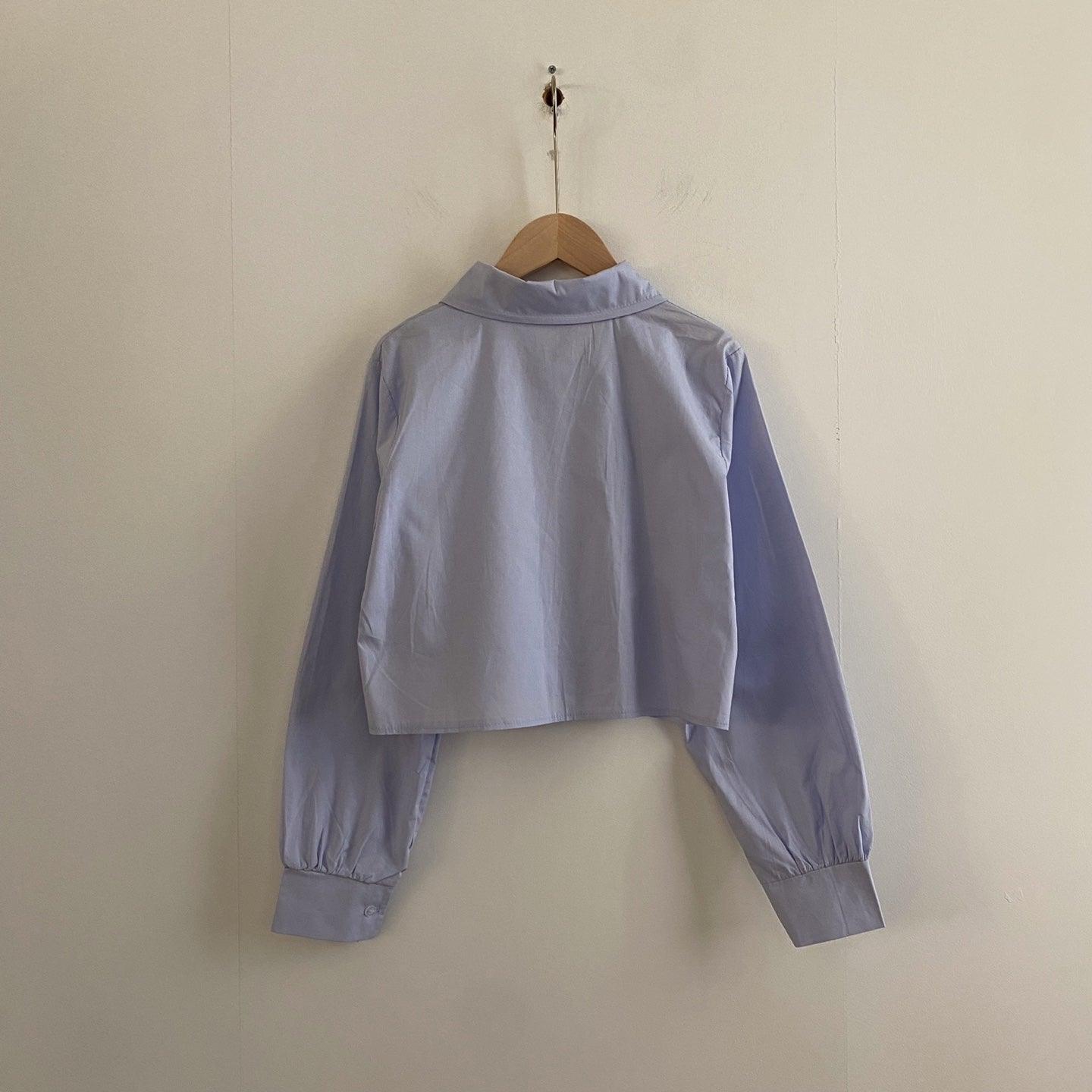 【現貨beige/好面料!】素色口袋短款恤衫(4color) - IKIMSTORE