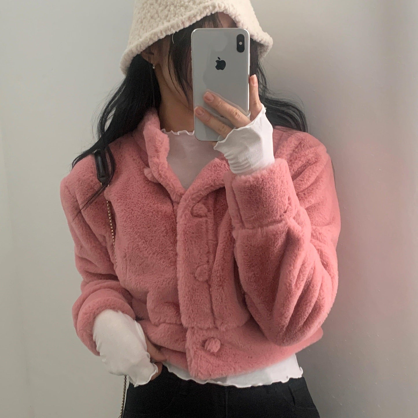【少量現貨】韓製透膚荷葉邊半高領T恤(5color)<KR> - IKIMSTORE