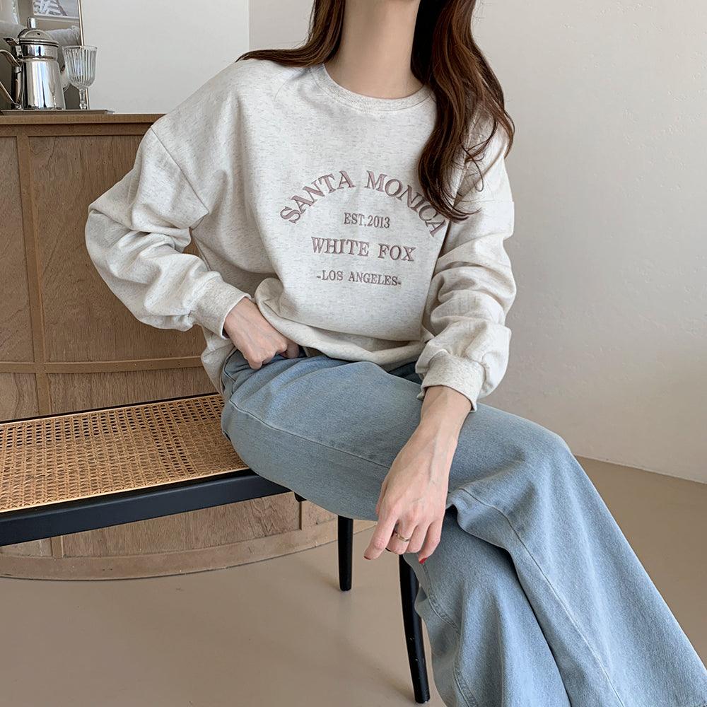 韓製Monica刺繡衛衣<KR> - IKIMSTORE
