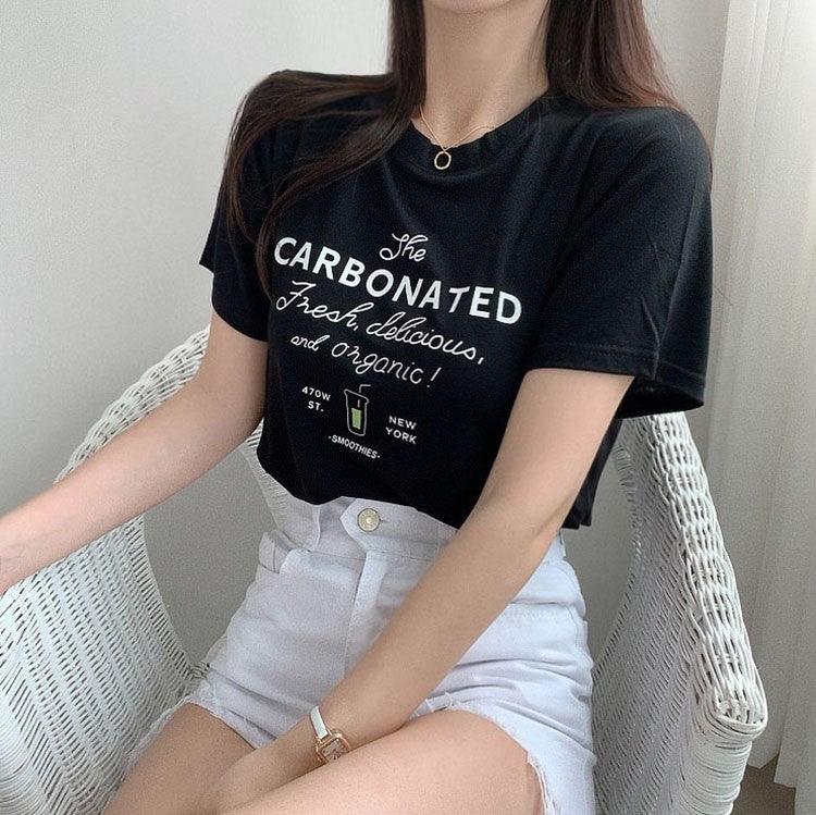 【現貨白、杏】CARBONATED🍹夏日短袖T恤<KR> - IKIMSTORE