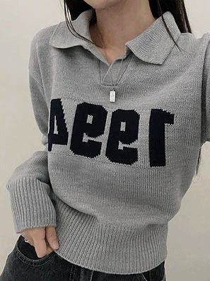 【現貨ivory, navy】韓製1994翻領針織上衣<KR> - IKIMSTORE