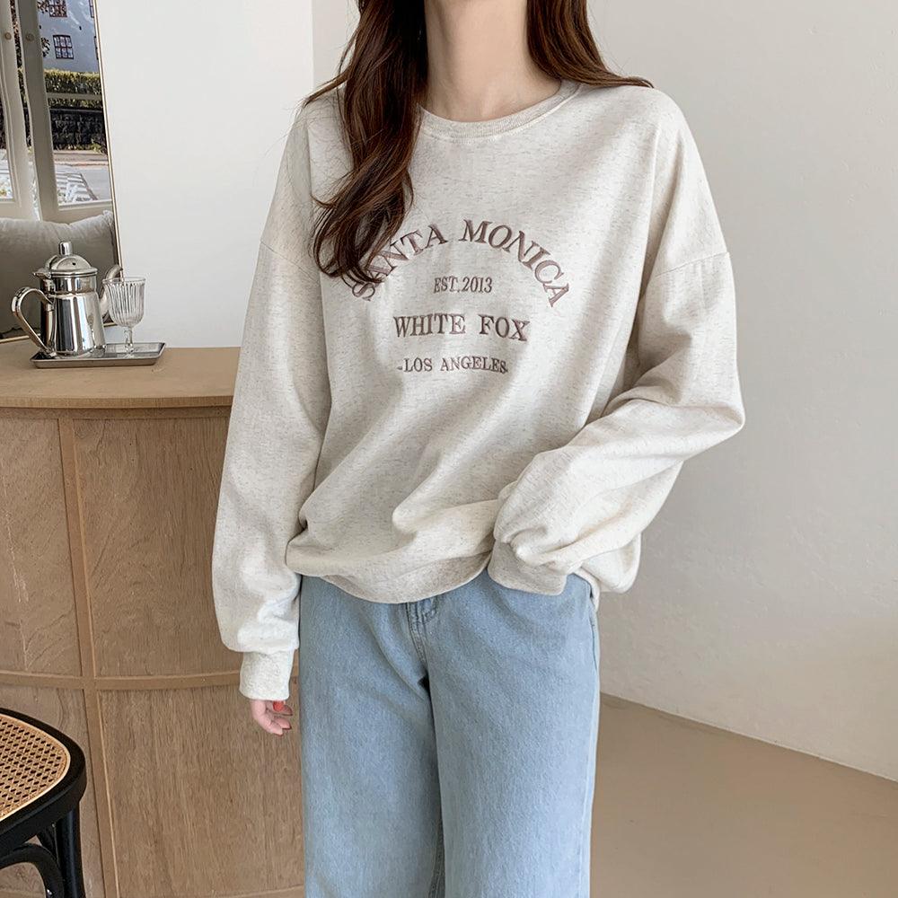 韓製Monica刺繡衛衣<KR> - IKIMSTORE