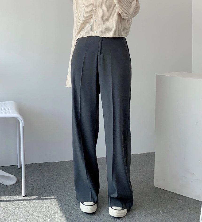【三種長度/免燙超好穿!】韓製垂感摩登西裝闊褲<KR> (S~2XL) - IKIMSTORE