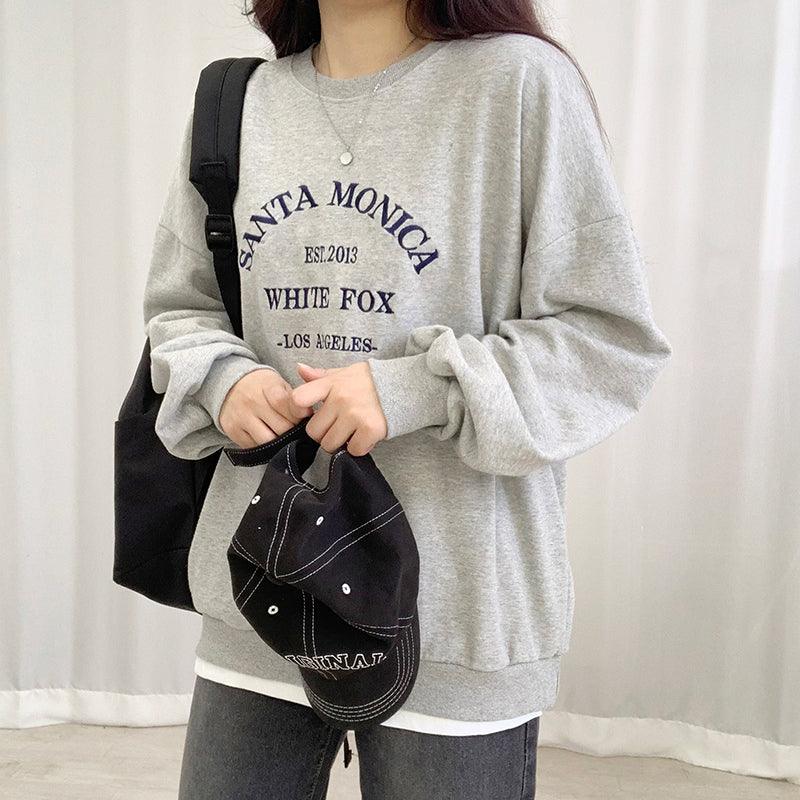 韓製Monica刺繡衛衣<KR> - IKIMSTORE
