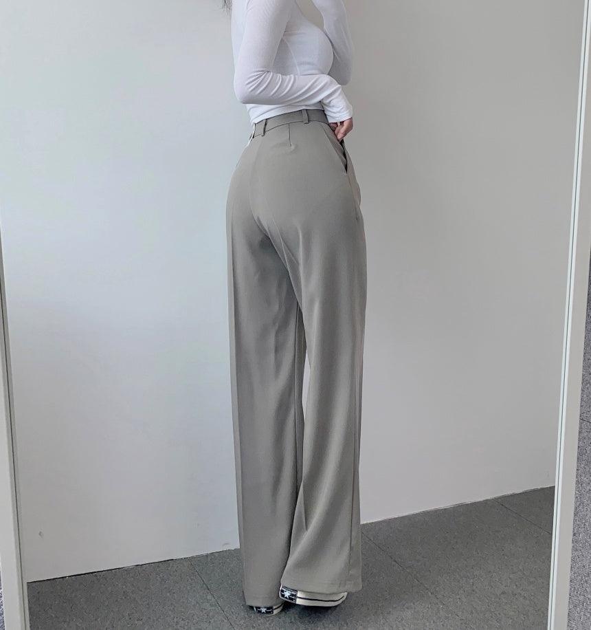 【三種長度/免燙超好穿!】韓製垂感摩登西裝闊褲<KR> (S~2XL) - IKIMSTORE