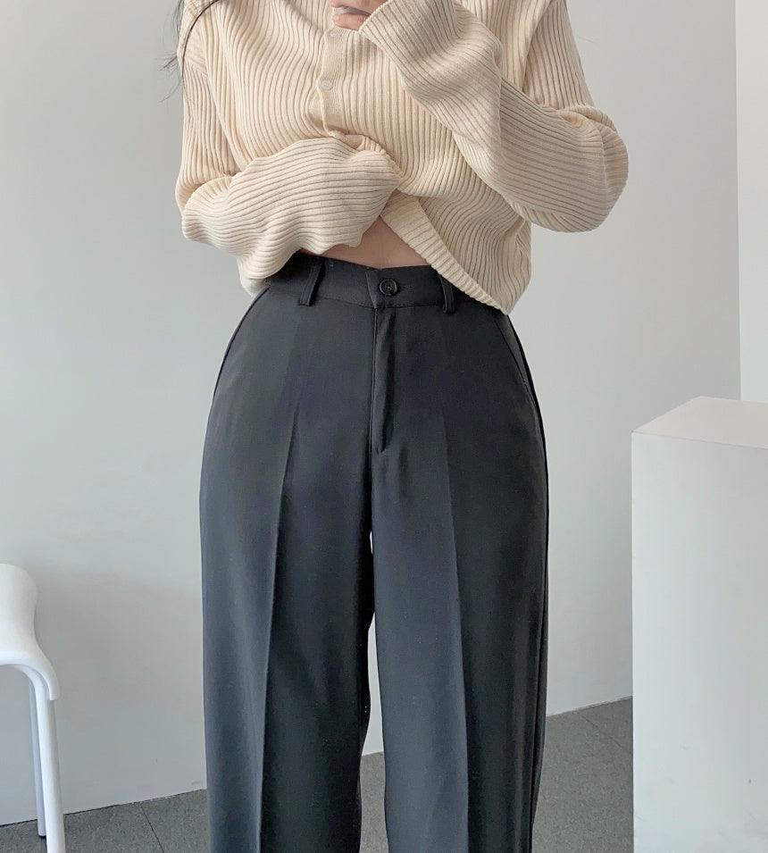 【三種長度/免燙超好穿!】韓製垂感摩登西裝闊褲<KR> (S~2XL) - IKIMSTORE