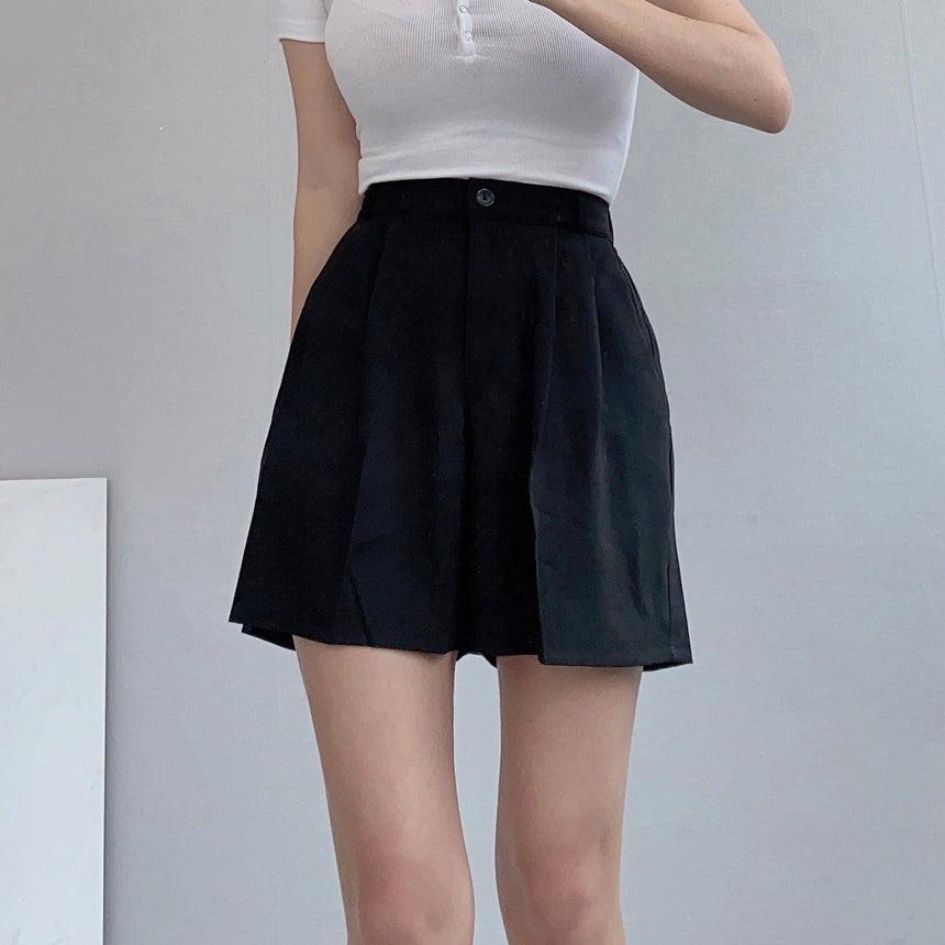 【涼爽/後橡筋腰】韓製四分西裝短褲<KR> - IKIMSTORE