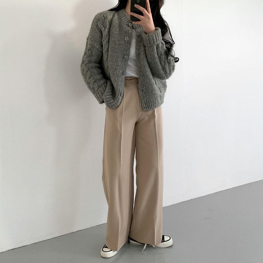 【高腰/5色】一年365日都好穿的西裝褲(S~XL) - IKIMSTORE