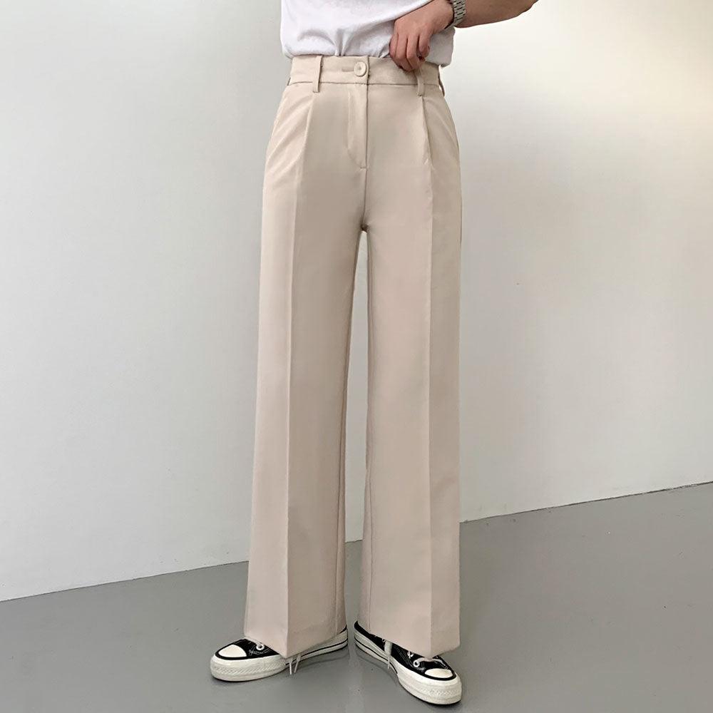 【高腰/5色】一年365日都好穿的西裝褲(S~XL) - IKIMSTORE