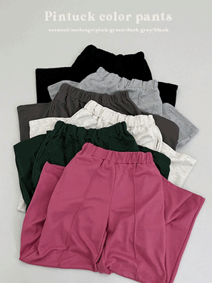 【兩種長度】鬆緊腰骨線休閒棉褲<KR> - IKIMSTORE