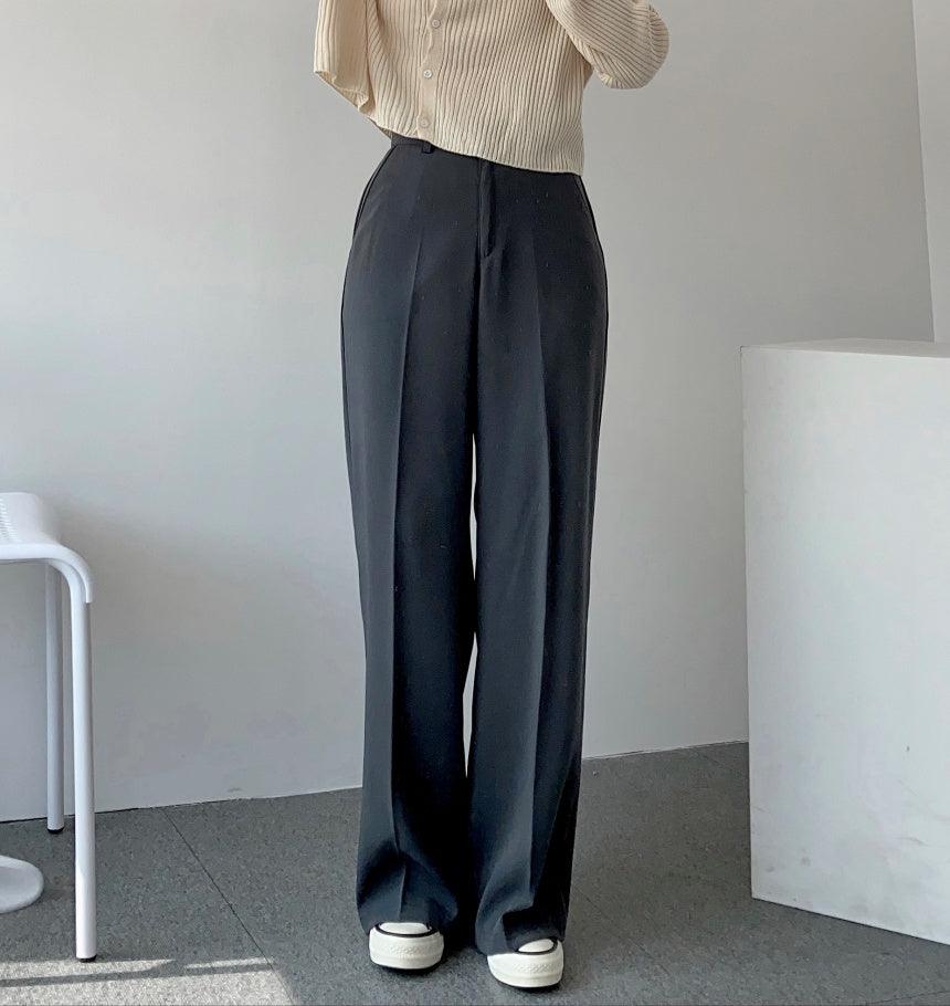 【三種長度/免燙超好穿!】韓製垂感摩登西裝闊褲<KR> (S~2XL) - IKIMSTORE