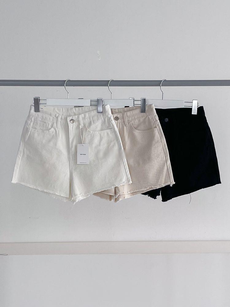 韓製不修邊牛仔短褲<KR>(S-XL) - IKIMSTORE
