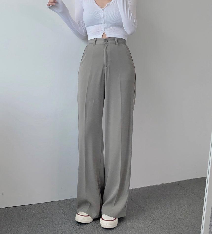 【三種長度/免燙超好穿!】韓製垂感摩登西裝闊褲<KR> (S~2XL) - IKIMSTORE