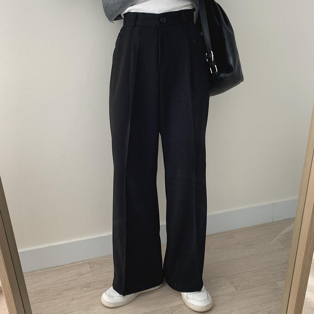 【三種長度/免燙超好穿!】韓製垂感摩登西裝闊褲<KR> (S~2XL) - IKIMSTORE