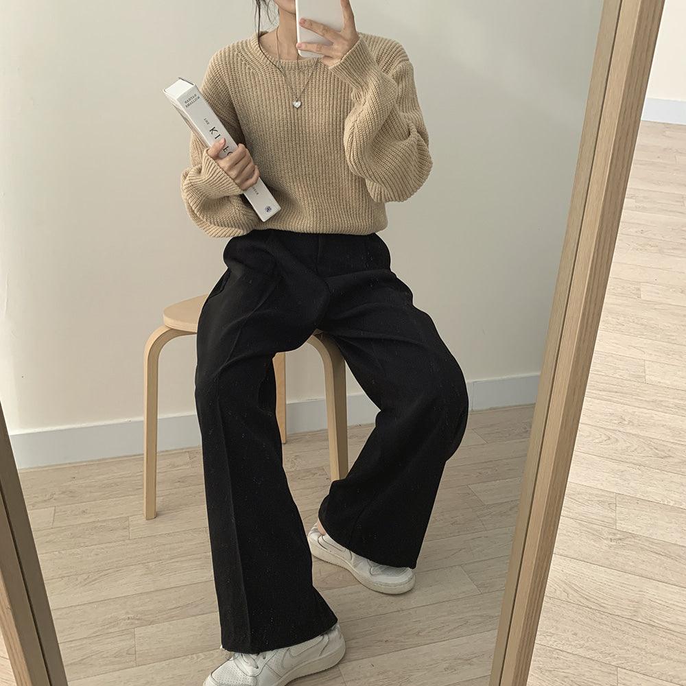 【三種長度/免燙超好穿!】韓製垂感摩登西裝闊褲<KR> (S~2XL) - IKIMSTORE