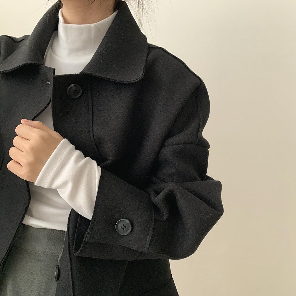 韓製翻領口袋夾克外套<KR> - IKIMSTORE