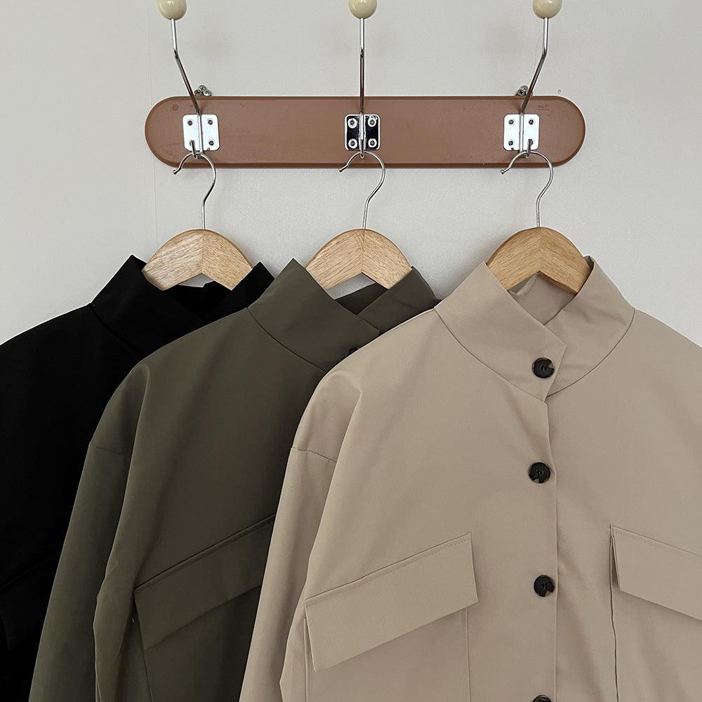 翻領工裝短款夾克外套<KR> - IKIMSTORE