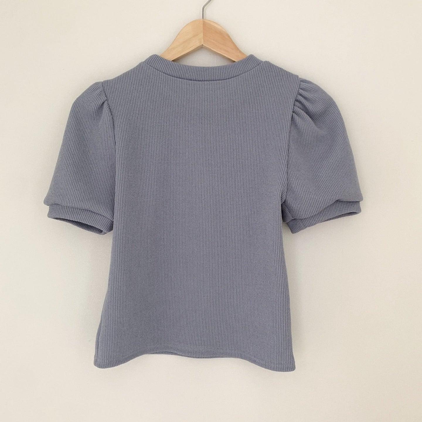 韓製羅紋泡泡袖T恤+手袖套裝<KR> - IKIMSTORE