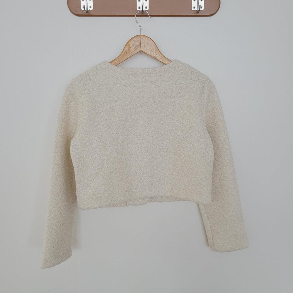 【混金線🥂】韓製圓領毛呢金扣外套<KR> - IKIMSTORE