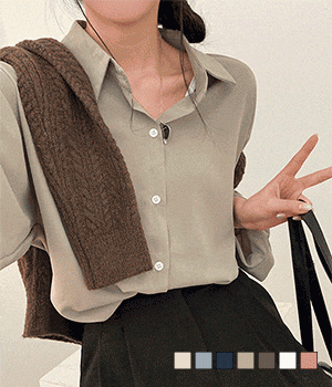 【現貨white, cream, navy】絲滑柔軟寬鬆恤衫(7color) - IKIMSTORE