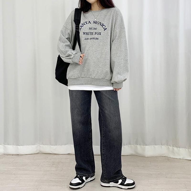 韓製Monica刺繡衛衣<KR> - IKIMSTORE