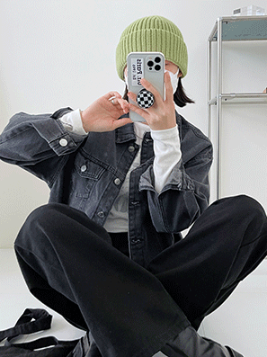 街頭風破邊牛仔外套