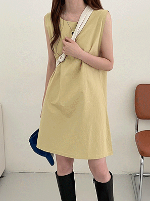 【現貨黑】🍞韓製棉麻背心連衣裙