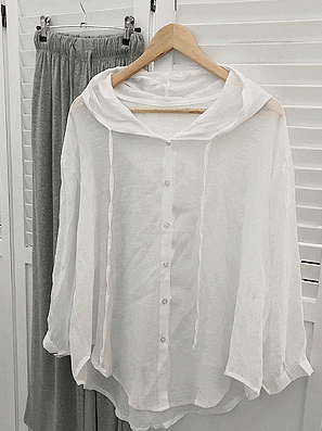 🍦涼爽柔軟雪紡連帽開衫