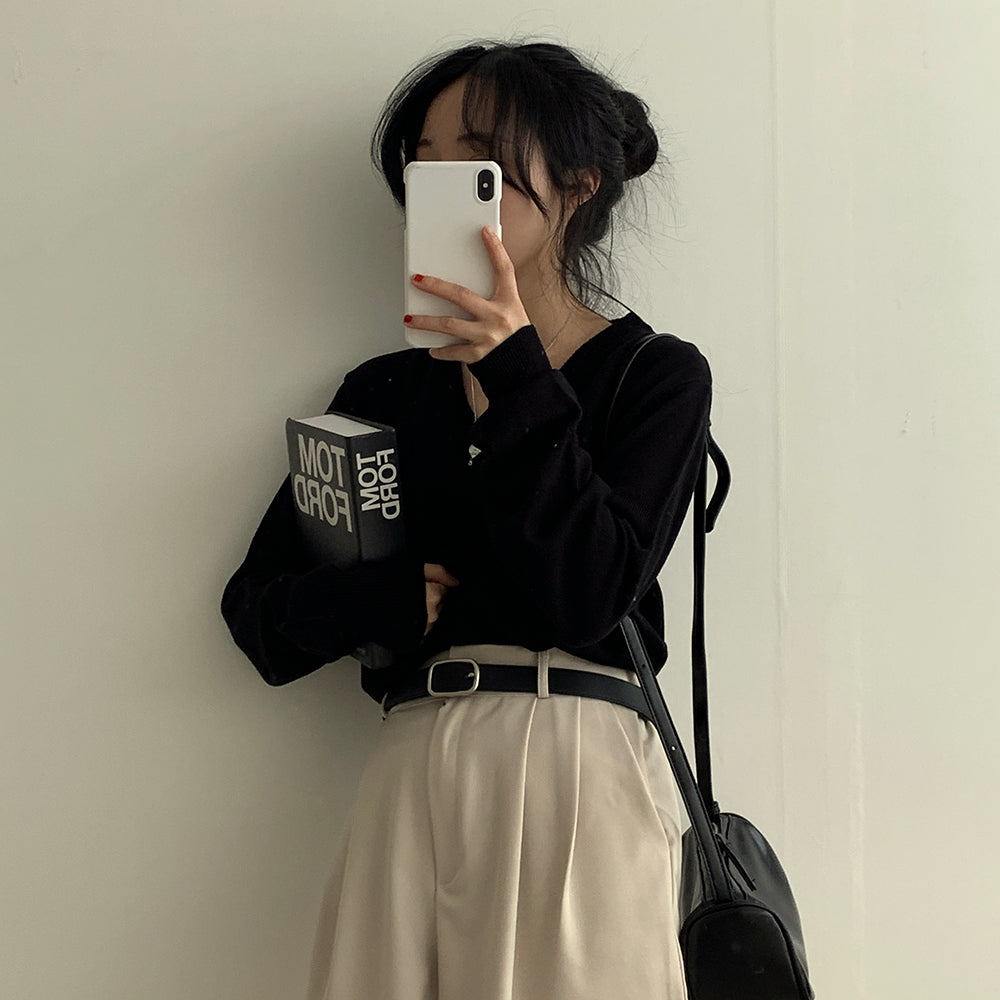 休閒西裝短褲~半鬆緊腰
