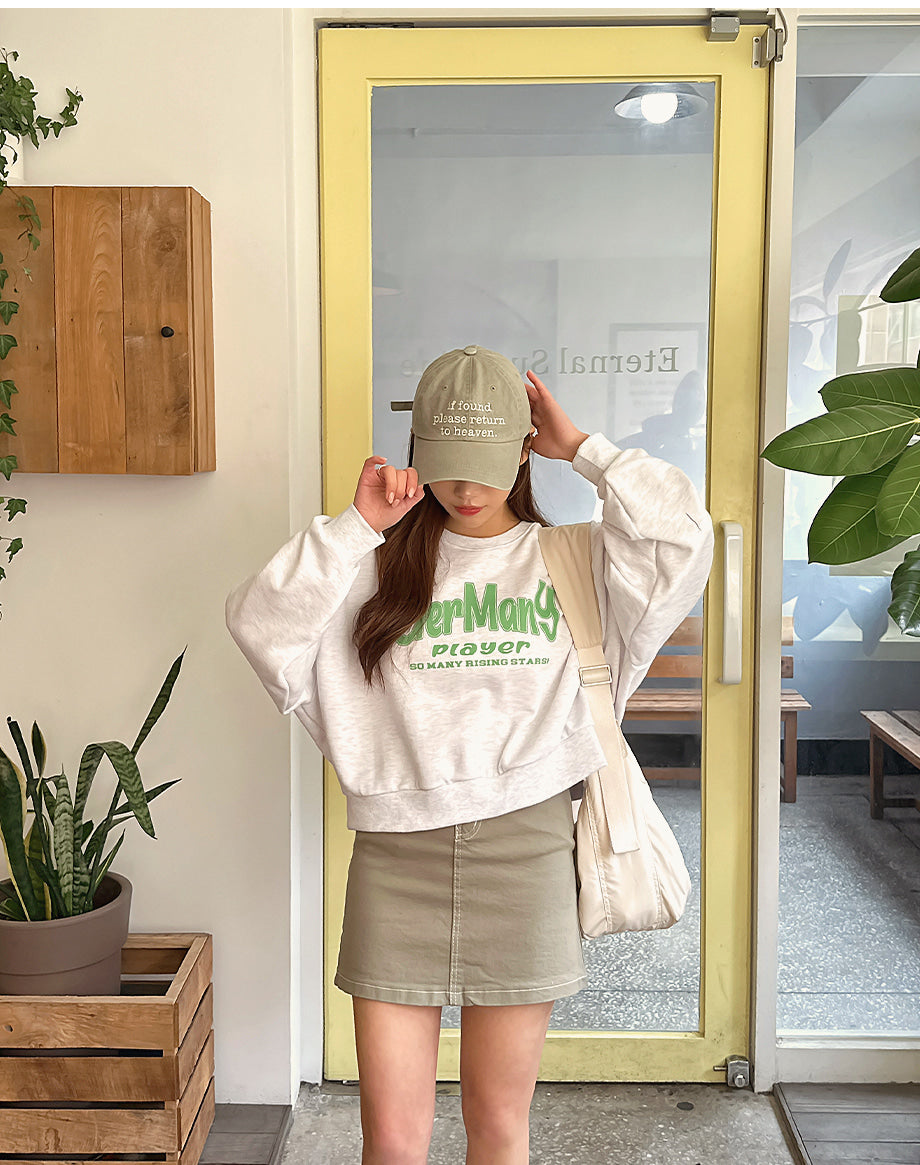 韓製棉質明線迷你裙(S-2XL)