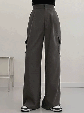 冬季加厚反絨工裝寬褲 - IKIMSTORE