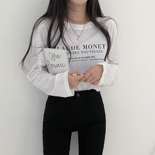 🇰🇷韓製Claude印字長袖T恤<KR> - IKIMSTORE