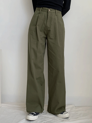 【日常單品】一針褶線牛仔闊腿褲(S-L) - IKIMSTORE