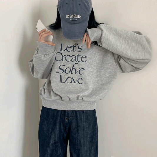 韓製Love刻字印花衛衣<KR> - IKIMSTORE