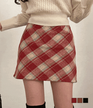 Cozy Darling格紋迷你半身裙 (3色) - IKIMSTORE