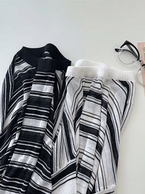 🍂秋季寬鬆透膚條紋T恤 - IKIMSTORE