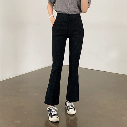 【三種長度】韓製舒適橡筋微喇褲<KR>(S~XL) - IKIMSTORE