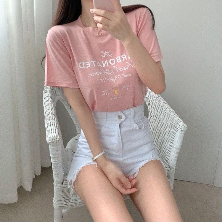 【現貨白、杏】CARBONATED🍹夏日短袖T恤<KR> - IKIMSTORE