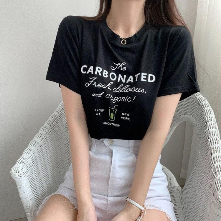 【現貨白、杏】CARBONATED🍹夏日短袖T恤<KR> - IKIMSTORE