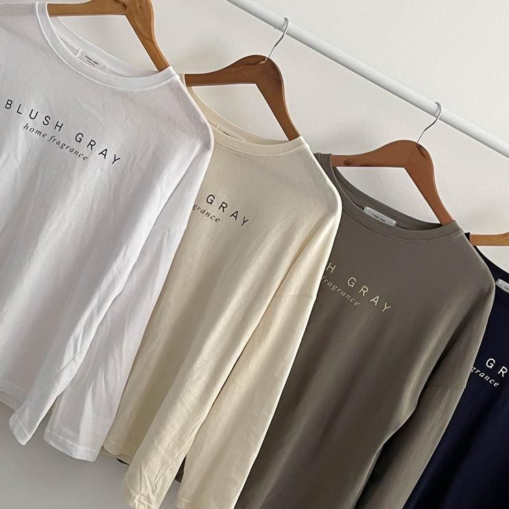 韓製Blush Gray長袖T恤<KR> - IKIMSTORE