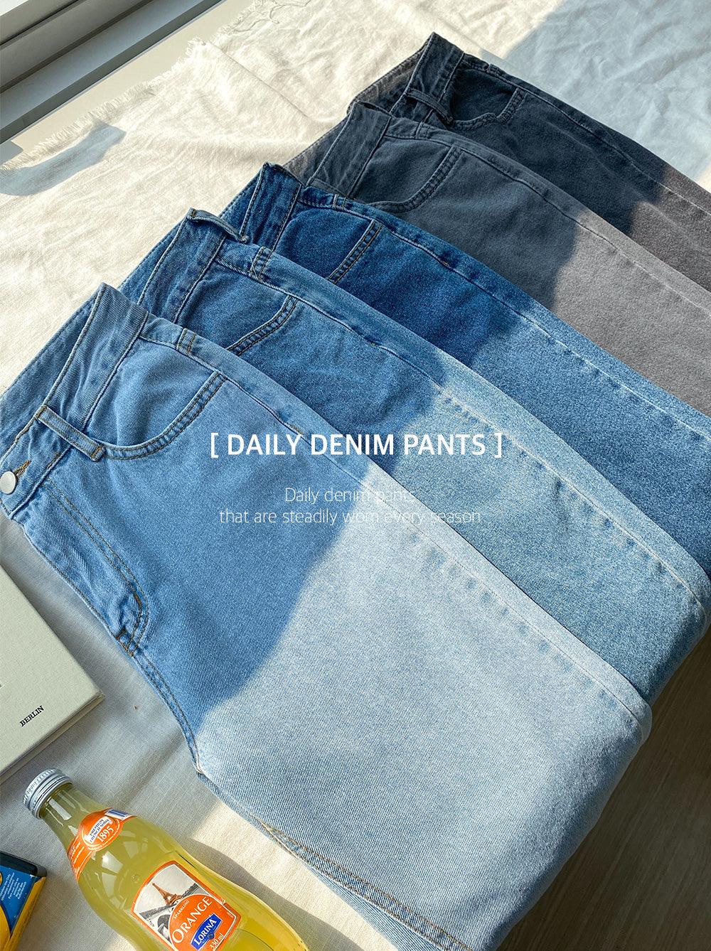 【現貨/必入單品!】韓製直筒牛仔褲<KR>(S-L) - IKIMSTORE