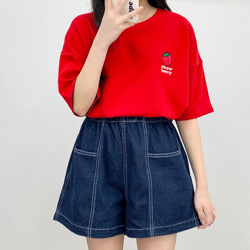 🇰🇷韓製水果刺繡短袖T恤<KR> - IKIMSTORE